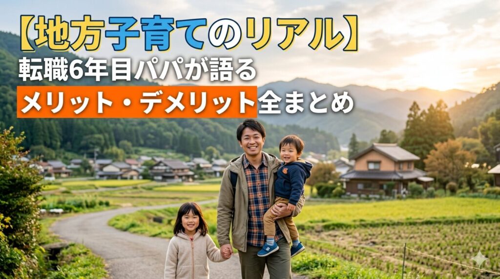 【地方子育てのリアル】転職6年目パパが語るメリット・デメリット全まとめ