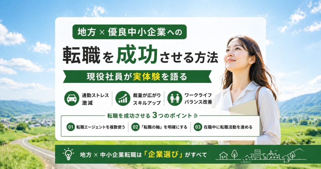 地方×優良中小企業への転職を成功させる方法「現役社員が実体験を語る」