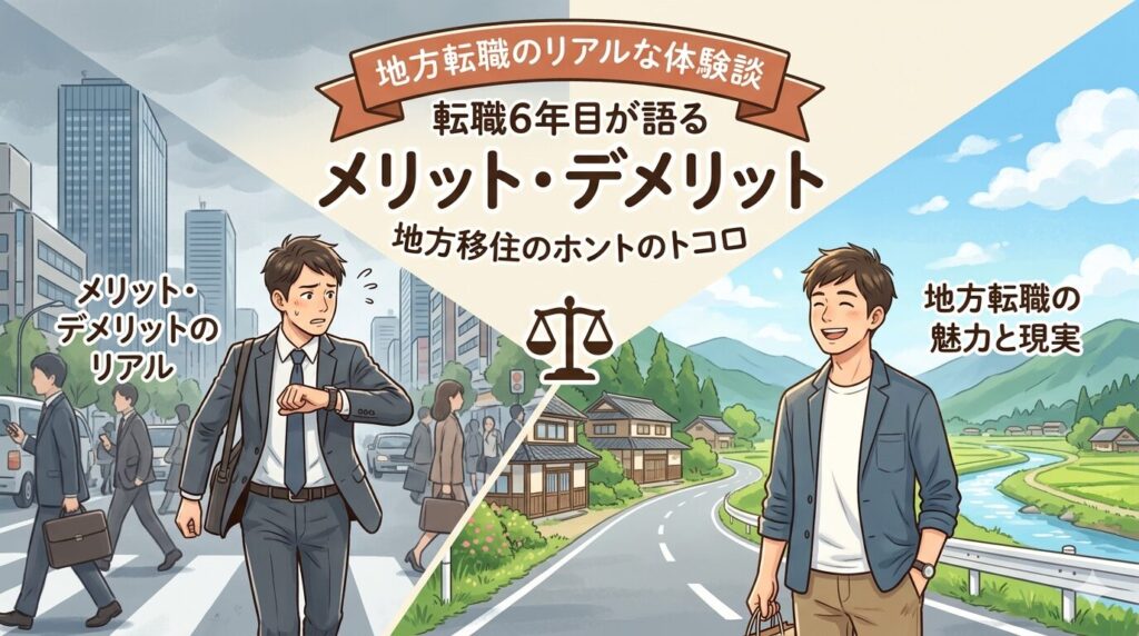 地方転職のメリット・デメリット【転職6年目が語るリアルな体験談】