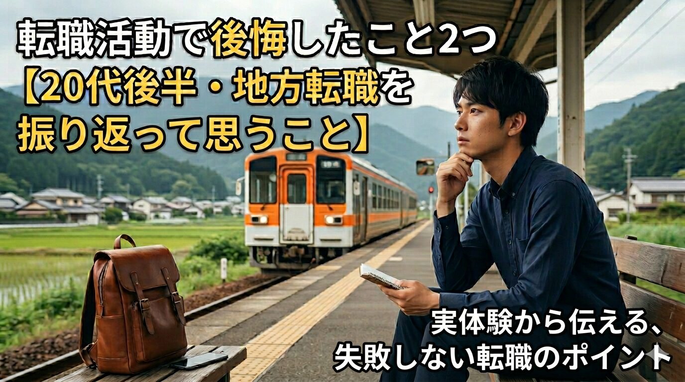 転職活動で後悔したこと2つ【20代後半・地方転職を振り返って思うこと】